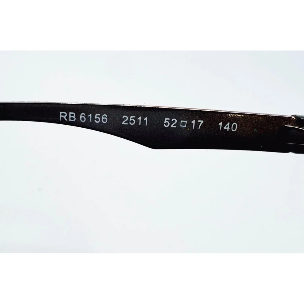 Ray-Ban Eyeglasses Mens Brown RB 6156 2511 Rectangular Full Rim 52-17-140